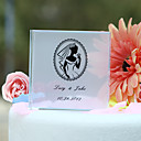 Personalized Crystal With Bride Portrait Wedding Cake Topper