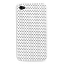 Ultra Thin Rubber Matte Mesh Hard Case Cover for iPhone 4 and 4S (White)