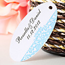 Personalized Oval Favor Tag  Joy Set of 60