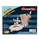 Wooden 3D Martial Art Pen Holder Puzzle Toy