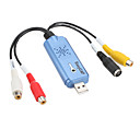 Adaptateur USB 2.0 audio de capture vidéo avec logiciel de montage vidéo (bleu)
