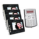 7 Inch Color Video Door For Villa (4 Monitors with 1 Camera, Support ID Card)