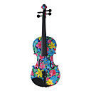 Kinglos - XC-1002 Peachblossom Design Solid Spruce Violin Outfit Multi-Size