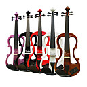 Timothy - EV601 44 Ebony Parts Electric Violin with CaseRosinCableHeadphoneBattery Multi-Color