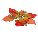 noël or et orange fleurs ornementales en pvc