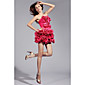 wholesale A-line Strapless Short/ Mini Taffeta Cocktail/ Homecoming Dress(FSN0071)