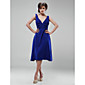 wholesale A-line V-neck Knee-length Chiffon Bridesmaid/ Wedding Party Dress (HSX120)