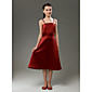 wholesale A-line Spaghetti Straps Knee-length Satin Junior Bridesmaid Dress (WSD0293)