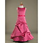 wholesale Ball Gown Jewel Floor-length Satin Junior Bridesmaid Dress (WSD0297)