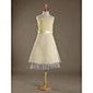 wholesale A-line Spaghetti Straps Knee-length Satin Junior Bridesmaid Dress (WSD0282)