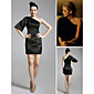 wholesale Serena Sheath/ Column One Shoulder Short/ Mini Half sleeve Elastic silk-like satin Gossip Girl Fashion/ Cocktail Dress Season 3 (FSH0447)