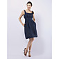 wholesale A-line Scoop Knee-length Taffeta Ruffles Bridesmaid Dress(FSL0871)