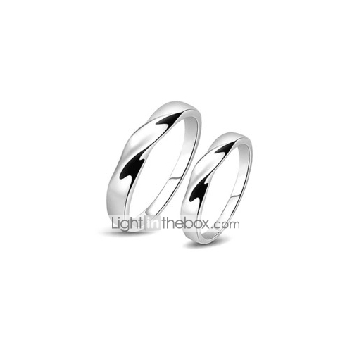 Chic 925 Sterling Silver His Hers Rings Set of 2 