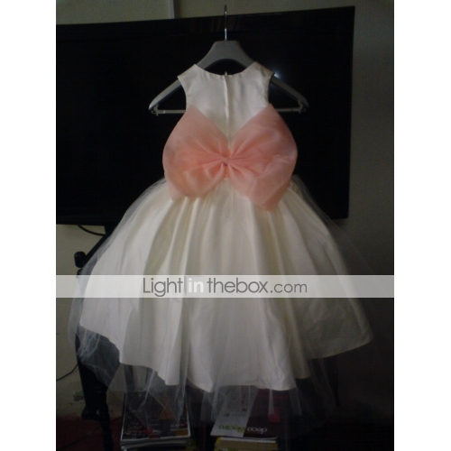 Ball Gown Scoop Satin Tulle