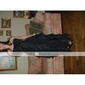 Chiffon Taffeta A-line Strapless Tea-length Evening Dress
