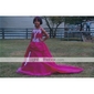 Ball Gown Spaghetti Straps Court Train Taffeta Satin Flower Girl Dress