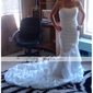Trumpet / Mermaid Strapless Court Train Taffeta Wedding Dress