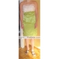 Sheath/ Column Strapless Knee-length Organza And Stretch Satin Cocktail Dress