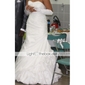 Trumpet/Mermaid Strapless Court Train Taffeta Wedding Dress 