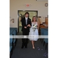 Empire Halter Knee-length Tulle Wedding Dress