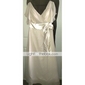 Sheath/Column V-neck Short Sleeve Floor-length Chiffon Evening Dress 