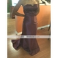 Trumpet/Mermaid Strapless Sweep/Brush Train Satin Evening Dress inspired by Lisa Rinna at Oscar 