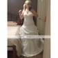 Strapless Sweetheart Taffeta Pick-up Wedding Dresses with Beaded Applique