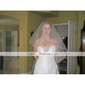 A-line Sweetheart Court Train Taffeta Satin Side-draped Wedding Dress
