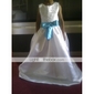 A-line Scoop Floor-length Satin Flower Girl Dress