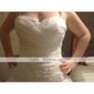 Strapless Sweetheart Taffeta Pick-up Wedding Dresses with Beaded Applique