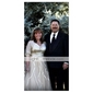 Empire V-neck Sleeveless Sweep / Brush Train Satin Wedding Dress