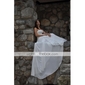 Empire Sheath/Column Strapless Chiffon And Lace Wedding Dress