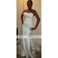 Trumpet/ Mermaid Sweetheart Sweep/ Brush Train Satin Organza Wedding Dress