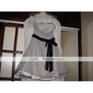 A-line Strapless Knee-length Chiffon Stretch Satin Bridesmaid/ Wedding Party Dress