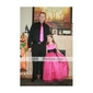 A-line Scoop Floor-length Satin Organza Flower Girl Dress