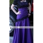 A-line Strapless Sleeveless Floor-length Taffeta Prom Dress
