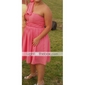 Chiffon Sheath/ Column One Shoulder Knee-length Bridesmaid/ Cocktail Dress