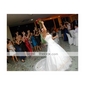 A-line/ Princess Off-the-shoulder Court Train Satin Organza Embroidery Wedding Dress
