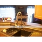 Single Handle Solid Brass Spring Kitchen Faucet with Two Spouts (Chrome Finish)
