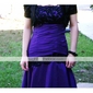A-line Strapless Sleeveless Floor-length Taffeta Prom Dress
