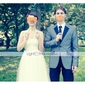Empire Halter Knee-length Tulle Wedding Dress