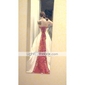 A-line Strapless Satin Chapel Train Wedding Dress