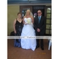 Strapless Sweetheart Taffeta Pick-up Wedding Dresses with Beaded Applique