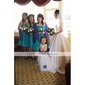 A-line Strapless Empire Knee-length Taffeta Bridesmaid/ Wedding Party Dress