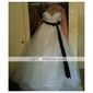 Satin Tulle Ball Gown Sweetheart Chapel Train Wedding Dress inspired by Kate Huds in Bride Wars