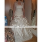Ball Gown Sweetheart Chapel Train Satin Lace Wedding Dress With Wrap 
