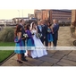 A-line Strapless Empire Knee-length Taffeta Bridesmaid/ Wedding Party Dress