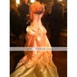 Ball Gown Sweetheart Chapel Train Satin Lace Wedding Dress With Wrap 