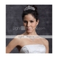 A-line/ Princess Strapless Court Train Lace Over Satin Wedding Dress