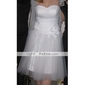 Ball Gown Sweetheart Knee-length Wedding Dress With 3D Floral 